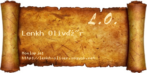 Lenkh Olivér névjegykártya